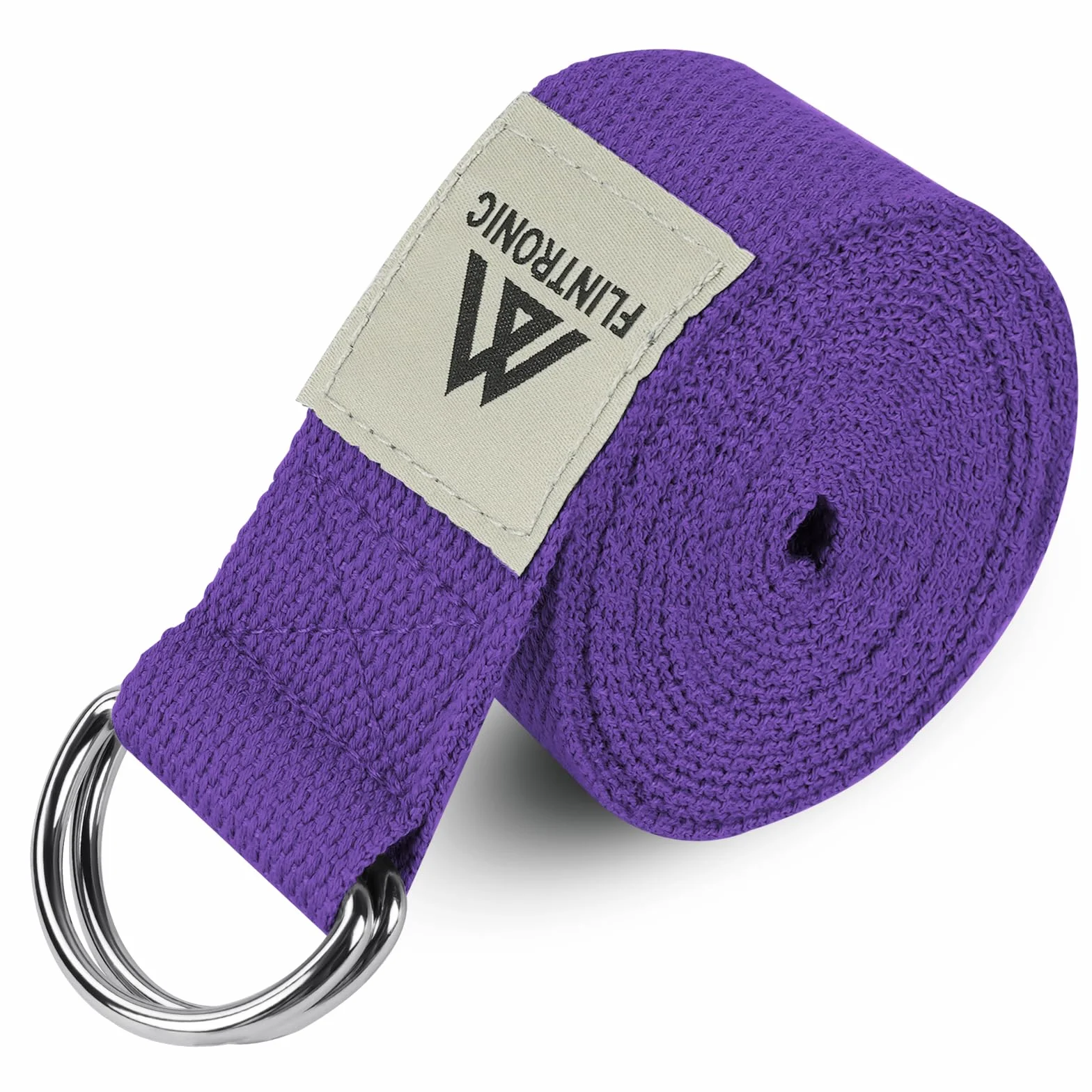 Flintronic Cinghia Yoga In Cotone, Cinghie da Yoga 1.85/2.5M, Stretching Cintura Yoga, Yoga Strap Regolabile con Fibbia in Metallo, Cinghia per Pilates, Danza, Allenamento, Ginnastica