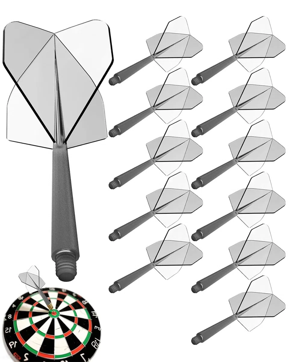12pcs Freccette con Fusto per Freccette Soft Dart, Filettatura 2BA, Accessorio Completo per Freccette da Gioco Professionali