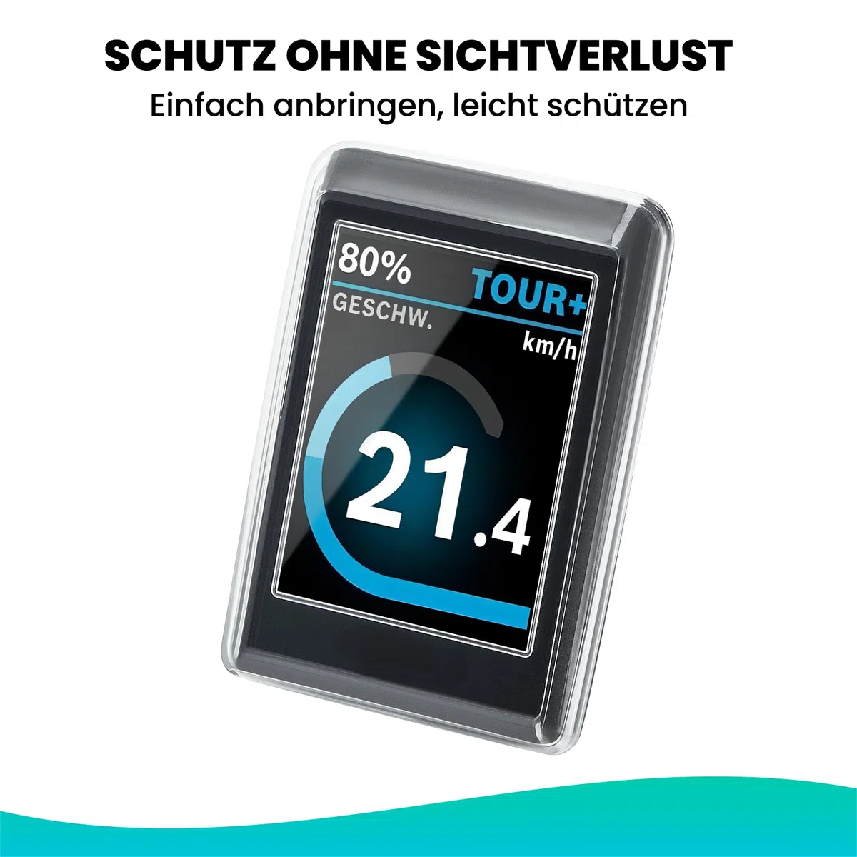 Besudo Custodia protettiva adatta per display Bosch Kiox 300 – Pellicola protettiva trasparente per Kiox 300 contro acqua, polvere e graffi – Cover per computer bici – Accessori per bici