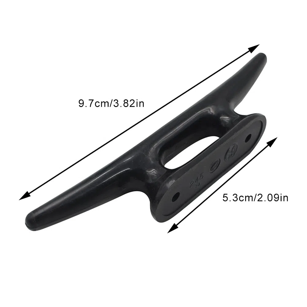 Bitta per Barca,Bitta per Ormeggio,Galloccia Pinzette Bacinella in Nylon,Nere in Canoa in Nylon,Kayak Canoa Barca Marina Cornice di Ancoraggio,Accessori per Bitte per Ormeggio a Fune,4 Pollici,2 Pzs