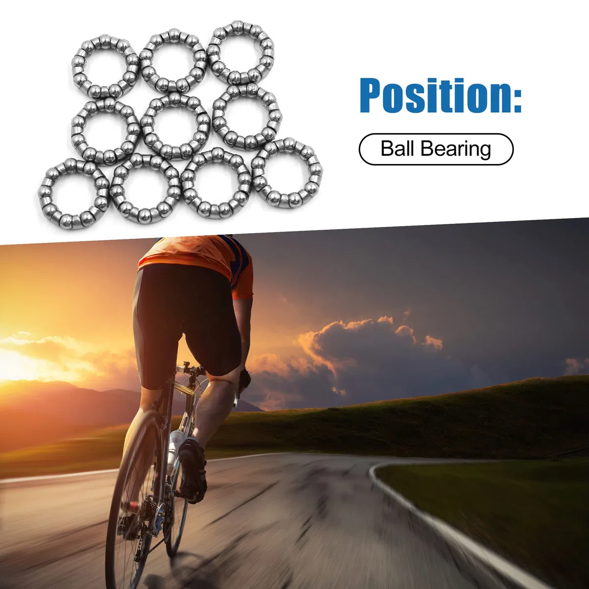 A ABSOPRO Bicicletta ASSE Ruota Sfera Cuscinetto Gabbia 20mm Dia 9 Sfera Acciaio (Set di 10)