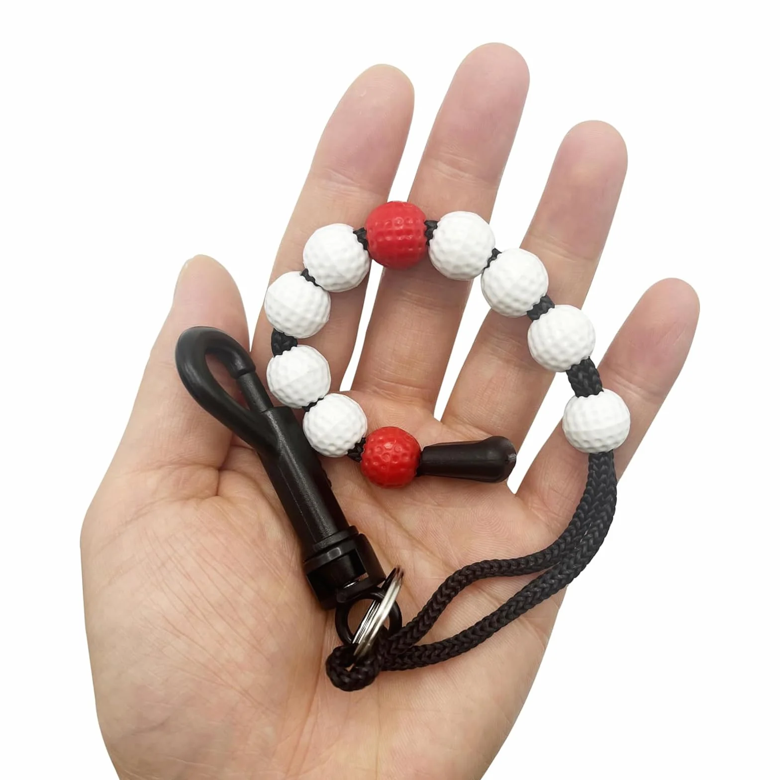 2 Pezzi Contatore di Colpi da Golf, Catena di Conteggio del Golf, Contatori per Perline da Golfista con Clip, per Sportivo All'aperto