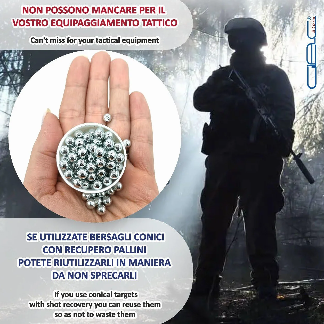 250 Pz Pallini in Acciaio Metallo da 6 mm per Softair Soft Air Pistole Fucili 0,80 Grammi Calibrati per Airsoft
