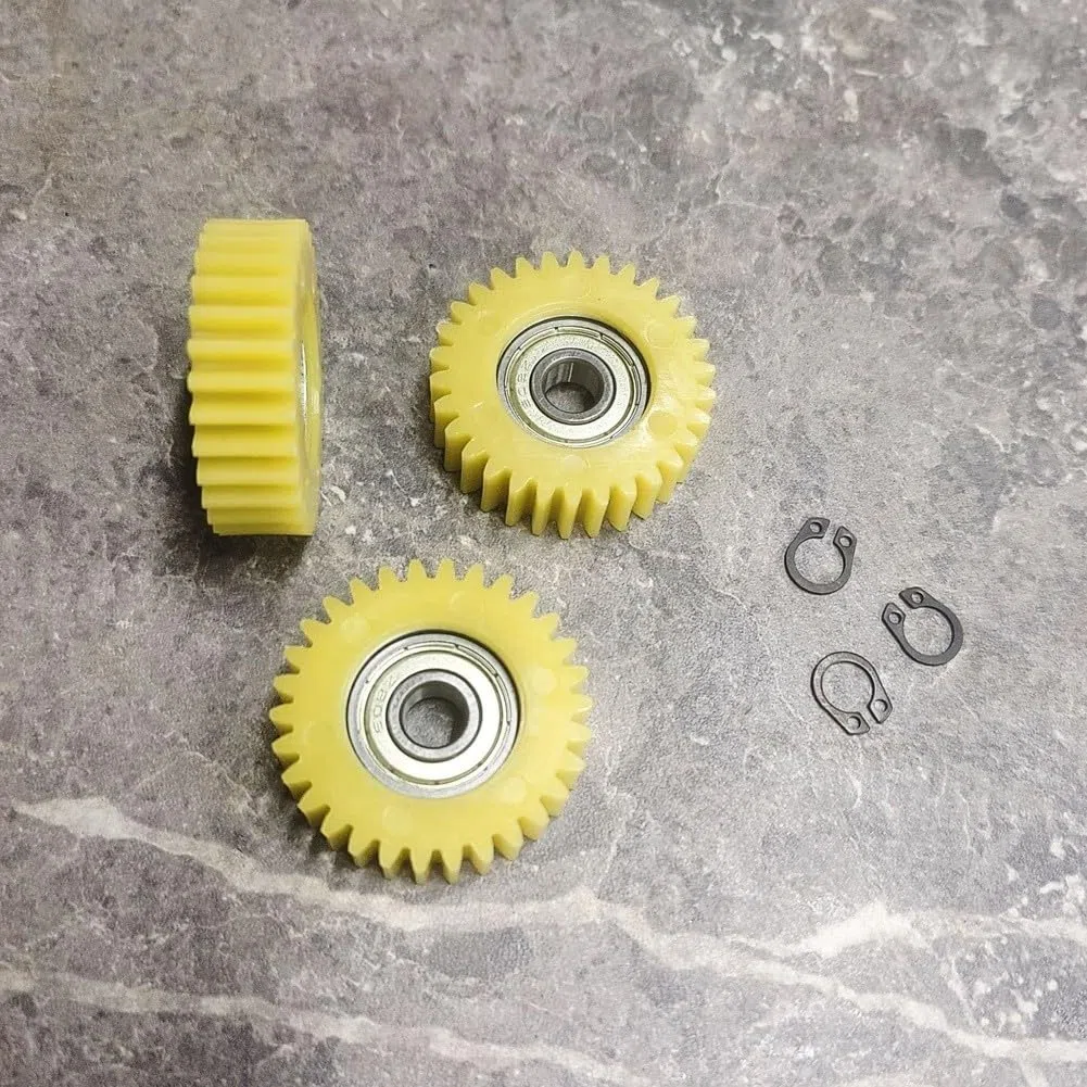 ReachMall 30T Nylon Gear 40mmx12mm ad alta resistenza basso attrito per bici elettrica scooter motore sistema di trasmissione di potenza giallo confezione da 3
