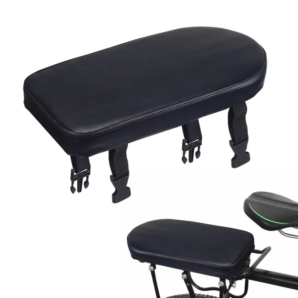 Cuscino Posteriore spessato per biciclette, sedile cuscino bambini, PU spugna morbida, accessori per bici
