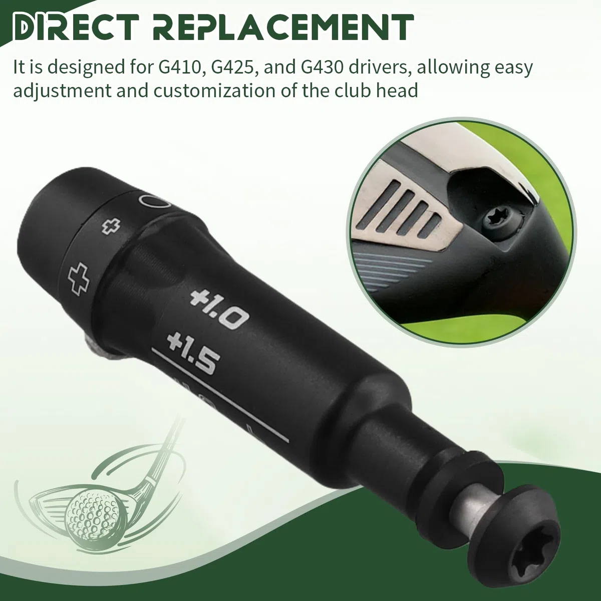 Manicotto Adattatore da Golf per G410 G425 G430 Driver e Fairway Woodz (0,335)
