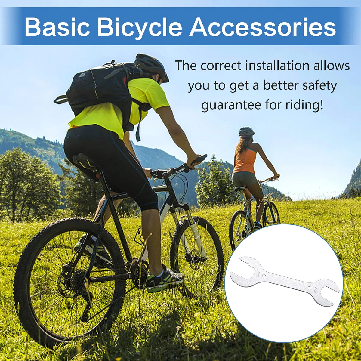 Chiave per Casco da Bicicletta Strumento a Rotella Chiave Doppia 30-40mm