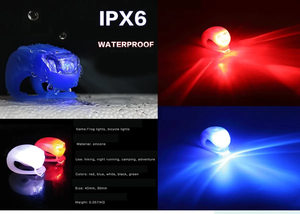 4 Pezzi Luci per bicicletta, Luce Bici Anteriore e Posteriore Impermeabile, Intelligente 3 Modalià Bicicletta, Illuminazione Bicicletta Set,Ciclismo Non Ricaricabile, Batterie incluse