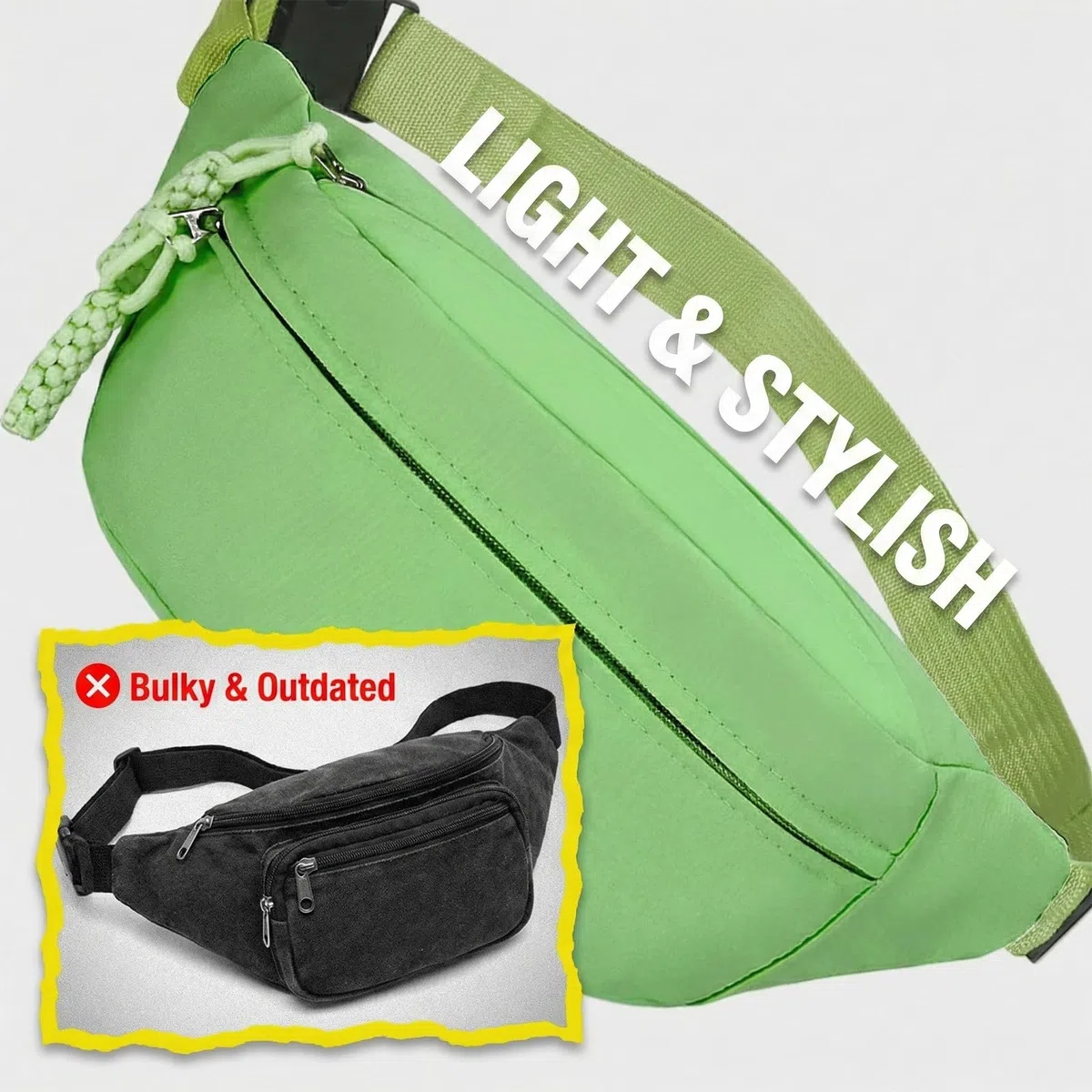 Marsupio Donna Tracolla - Marsupio da Donna con Tracolla Regolabile - Marsupio Alla Moda da Donna - Marsupio Sportivo da Tempo Libero Verde - Borsa a Tracolla per Donna e Uomo