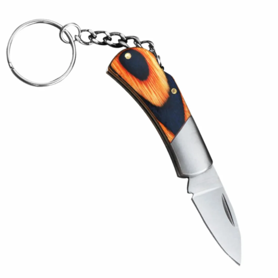 CPJJ Coltello Pieghevole con Lama in Acciaio Inox e Manico in Legno,Coltello da Caccia Pieghevole,Coltello da Sopravvivenza,Coltello da Sopravvivenza all'aperto,Regalo per Uomini