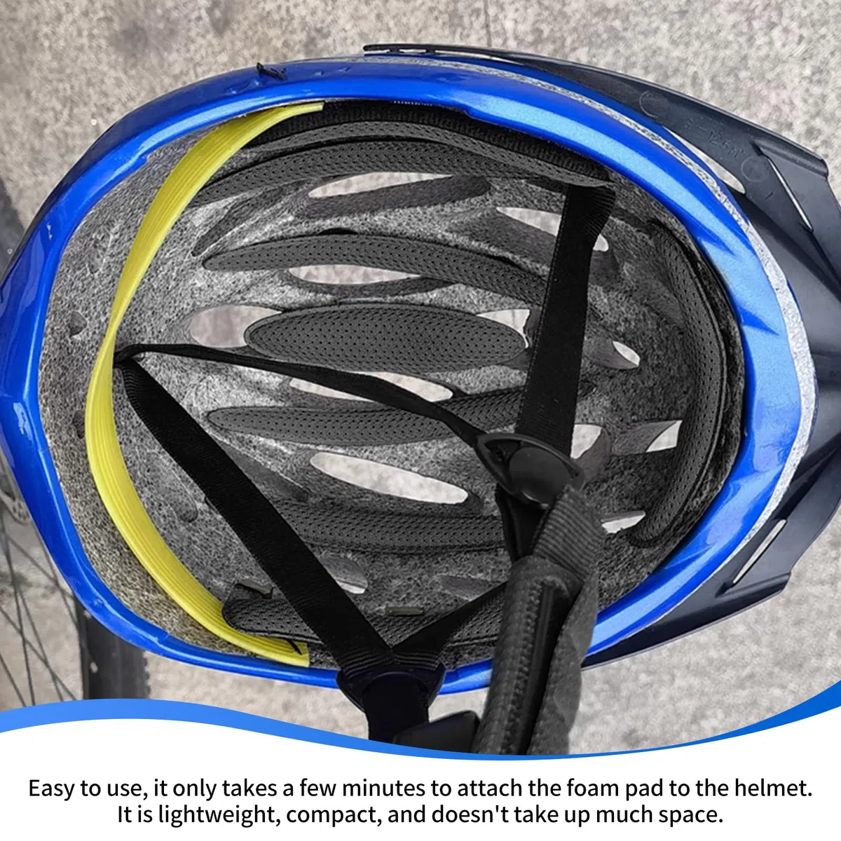 Set di cuscinetti di ricambio per casco da bicicletta, accessorio universale, per casco da bicicletta, imbottitura in schiuma con velcro, imbottitura interna per casco da bicicletta e da moto