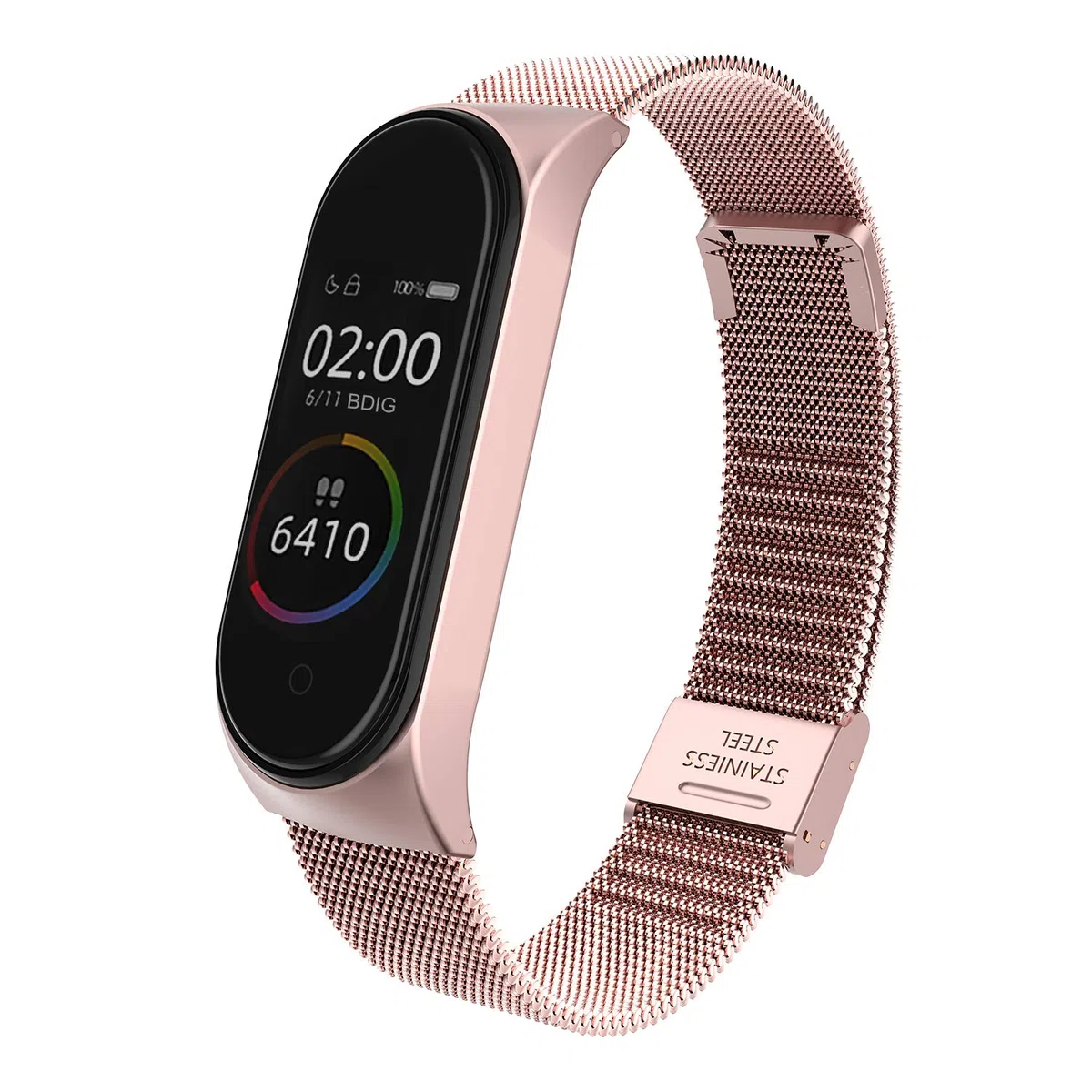 BDIG Cinturino Compatibile con Xiaomi Mi Band 4 Cinturino Mi Band 3, Regolabile in Acciaio Inox Watch Cinturino di Ricambio per Mi Band 4 3 Band