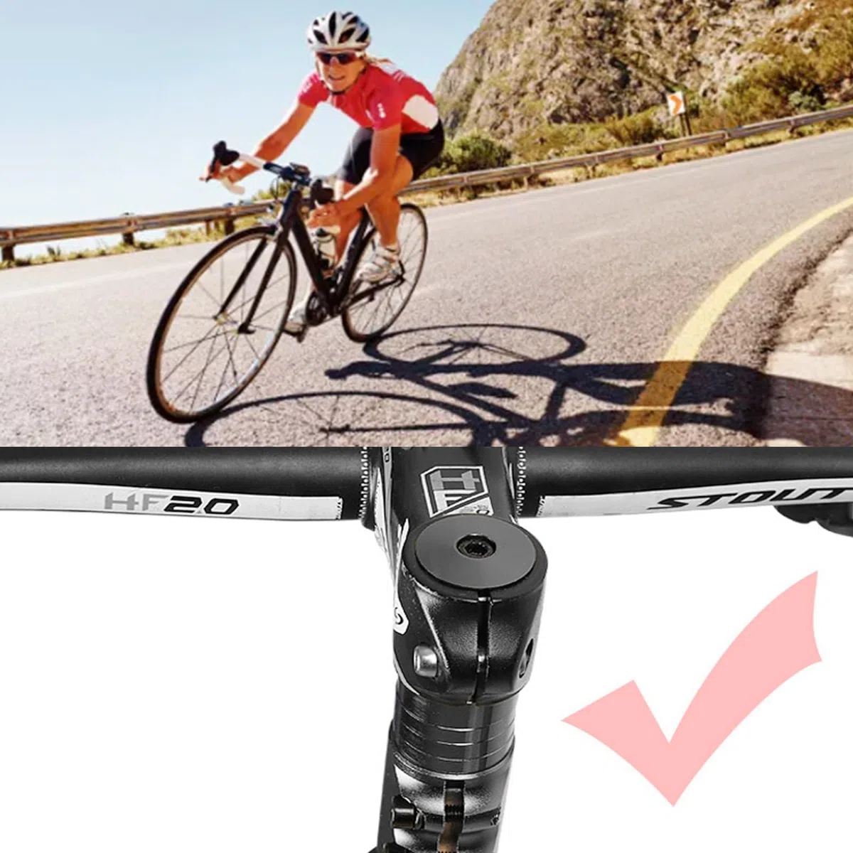 Rialzo Attacco Manubrio MTB, Estensore Forcella Regolabile, Prolunga Attacco Manubrio in Lega di Alluminio, Prolunga Asta Forcella Bicicletta, Riser per Bici da Strada BMX, Nero, 28,6 mm