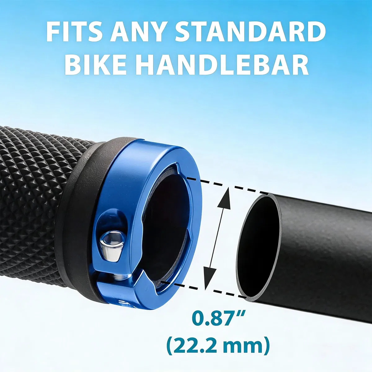 Manopole per mountain bike, antiscivolo, per mountain bike, con blocco in alluminio, per mountain bike, manubrio da 22,2 mm