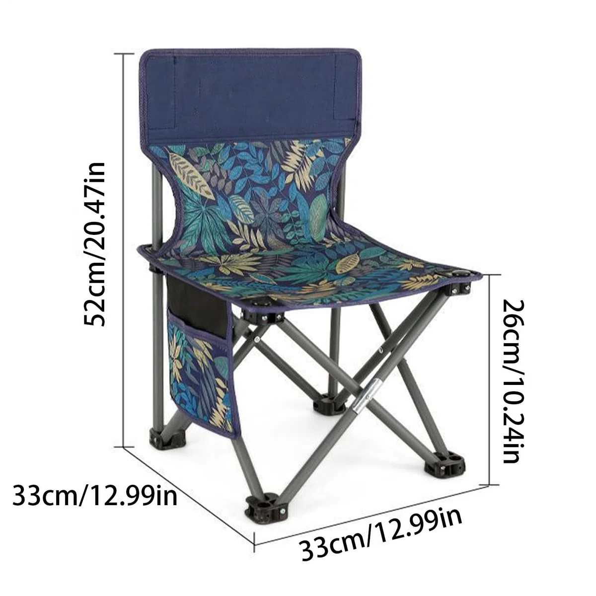 Sedia pieghevole da esterno, sedia da campeggio portatile, Sedia da campeggio portatile Mobili da esterno, Sedia zaino con supporto tascabile laterale 286 libbre per avventure all'aria aperta, viaggi,