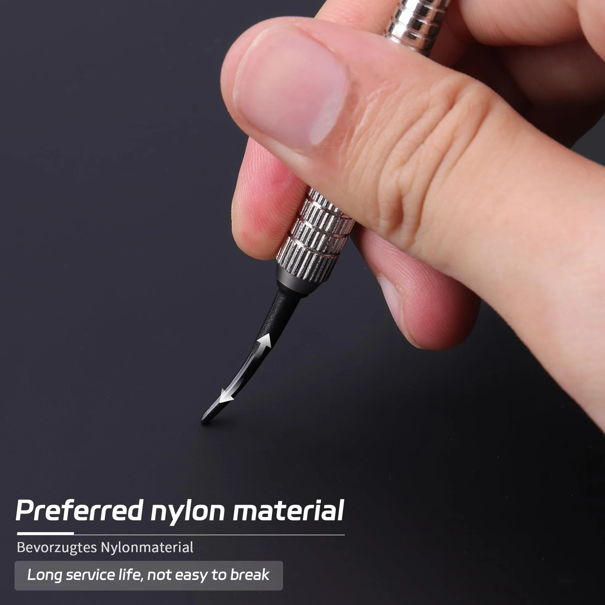 CyeeLife Punte per freccette in plastica, 1000 pezzi, con filettatura 2BA, punte di ricambio, particolarmente stabili e durevoli, colore nero