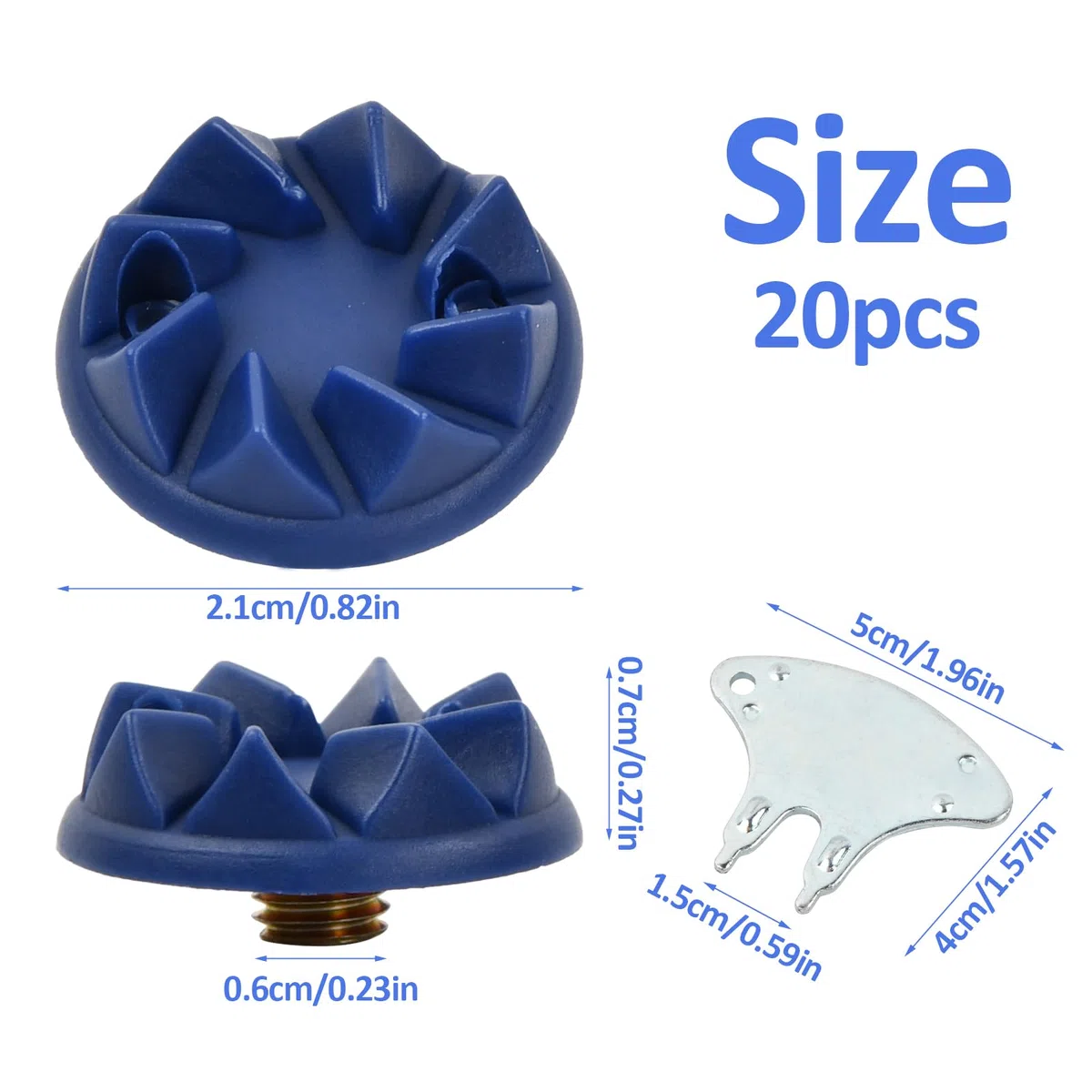 20 Pezzi Set di Punte da Golf, Punte da golf per Scarpe, Tacchetti Scarpe da Golf con Chiave, Golf Spikes Borchie, Punte di Ricambio Antiscivolo per Scarpe da Golf, Tacchetti Universali per Scarpe da