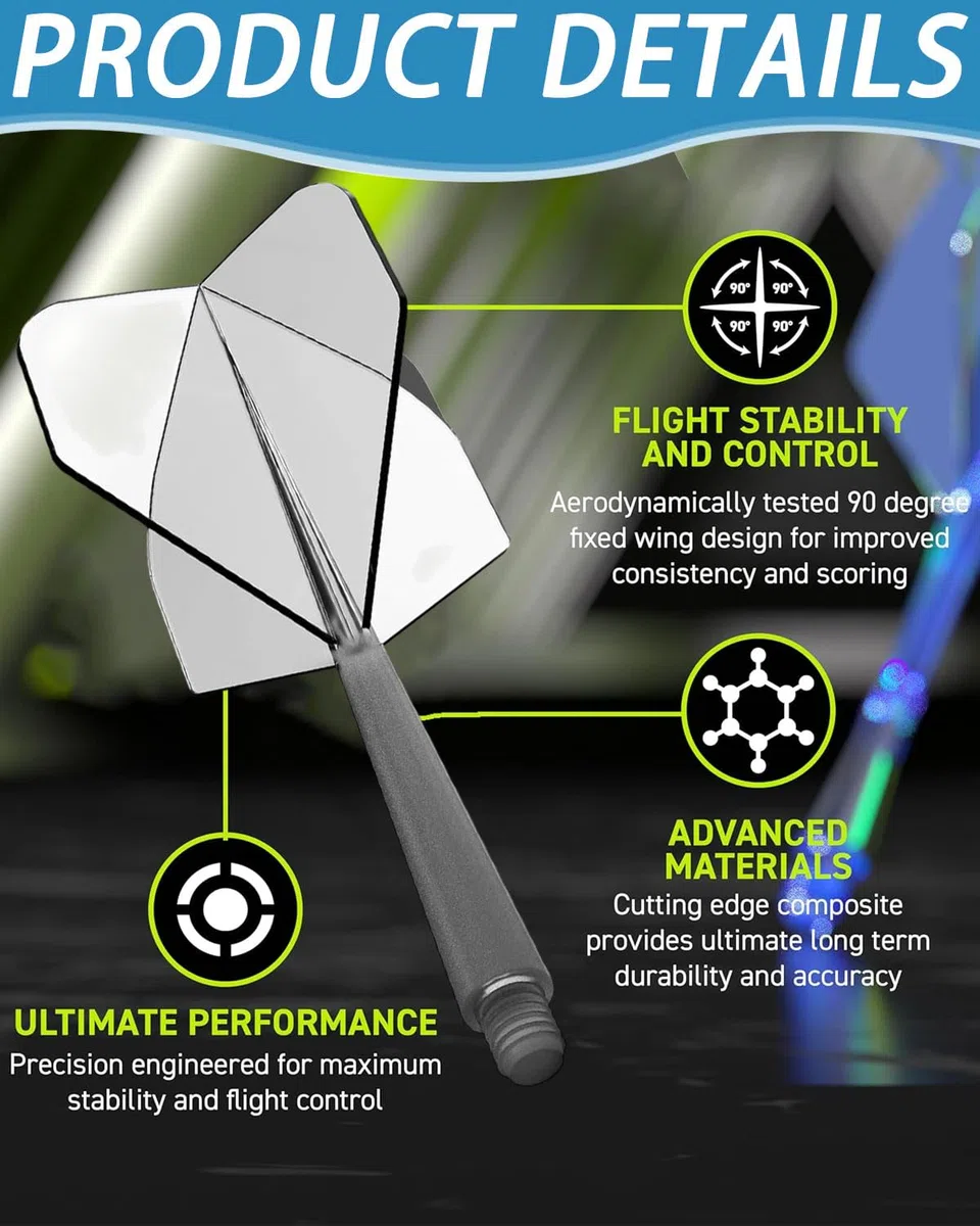 12pcs Freccette con Fusto per Freccette Soft Dart, Filettatura 2BA, Accessorio Completo per Freccette da Gioco Professionali