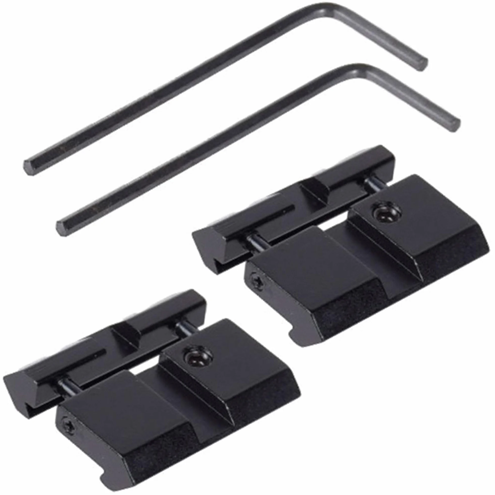 2 pezzi military coda di rondine a guida Picatinny da 11 mm a 22 mm, adattatore in alluminio 22 mm, pistola per fucile