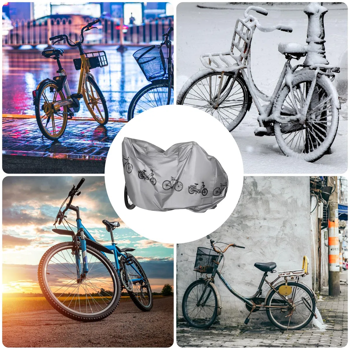 2 Pezzi Copri Bicicletta Esterno, Telo Bici Impermeabile per Esterno, Copribicicletta Esterno Impermeabile, Copertura Biciclette da Esterno, Telo Copribicicletta Esterno, Telo Copri Bici