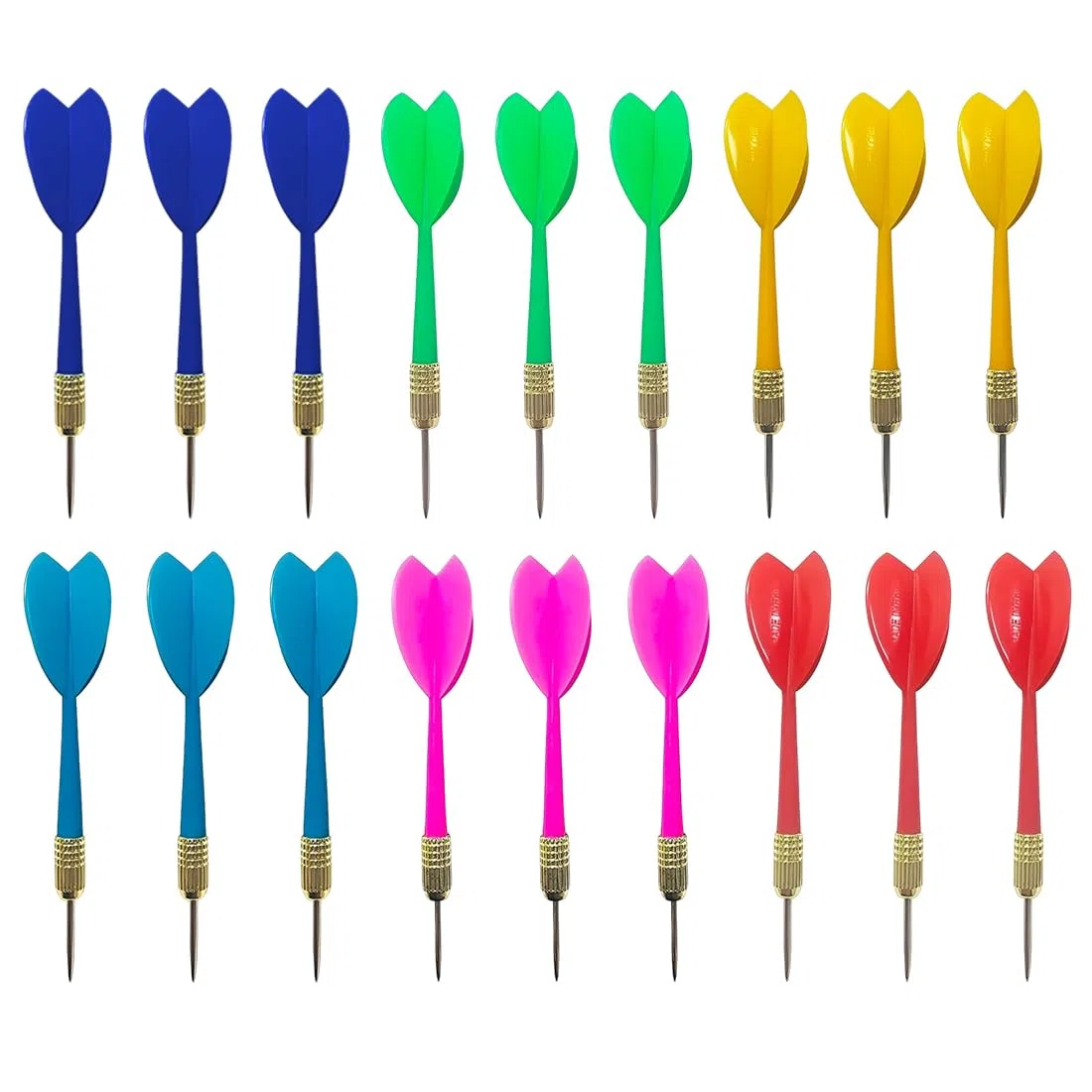 18 Pezzi 2 In 1 Freccette Punta Plastica,Freccette Punta Acciaio,Professionali Freccette Steel Set Di,Coda Per Freccette Con Asta In Plastica(6 Colore)