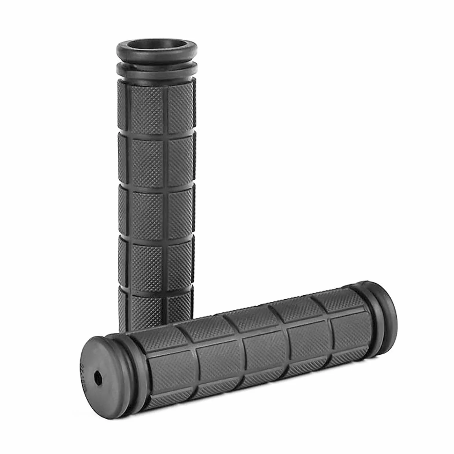 2 manopole per bicicletta, manubrio, manopole in gomma, per bicicletta, 22 mm, impugnature in gomma per mountain bike, bici da corsa, trekking (nero)