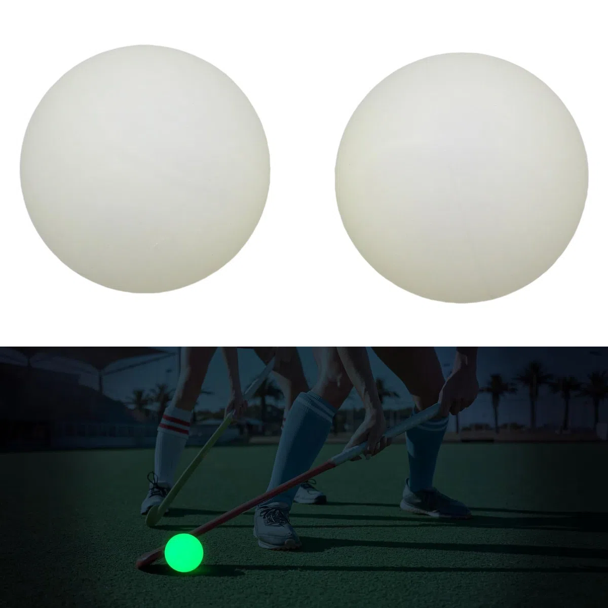 2 palle da hockey su ghiaccio che si illuminano al buio palle da hockey su ghiaccio palle sportive per hockey su ghiaccio incandescente per gioco di hockey su prato