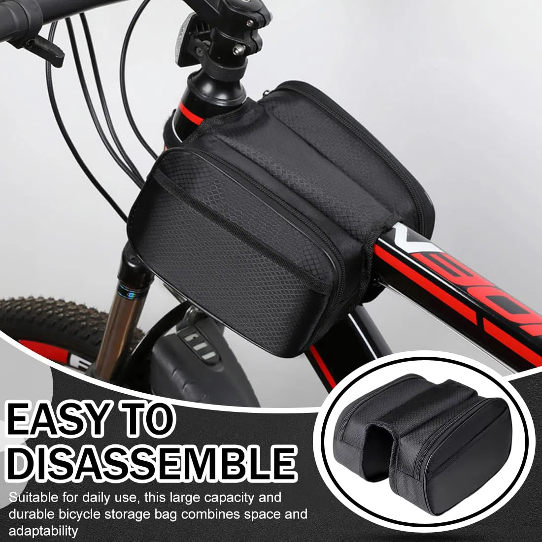 Borsa da Manubrio a Rullo per Bicicletta, con Tracolla, un Accessorio da Ciclismo Professionale per Bici da Strada, da Città e Mountain Bike, Bikepacking e Cicloturismo