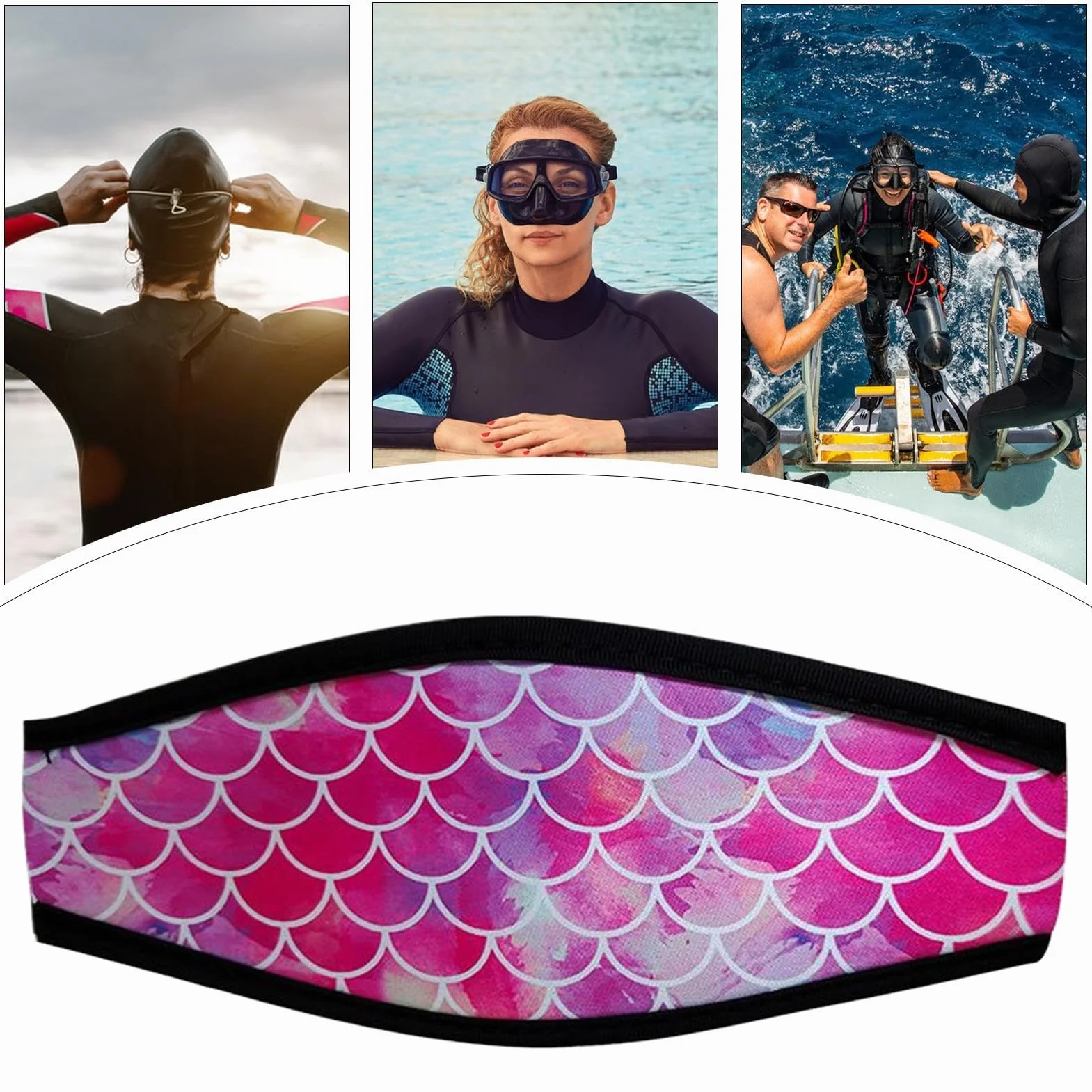 Copricinturino Maschera In Neoprene - Copricinturino Maschera Da Snorkeling, Morbido Protettore Per Cinturino Maschera Da Snorkeling | Accessorio Portatile Per Attrezzatura Subacquea, Cuscinetto