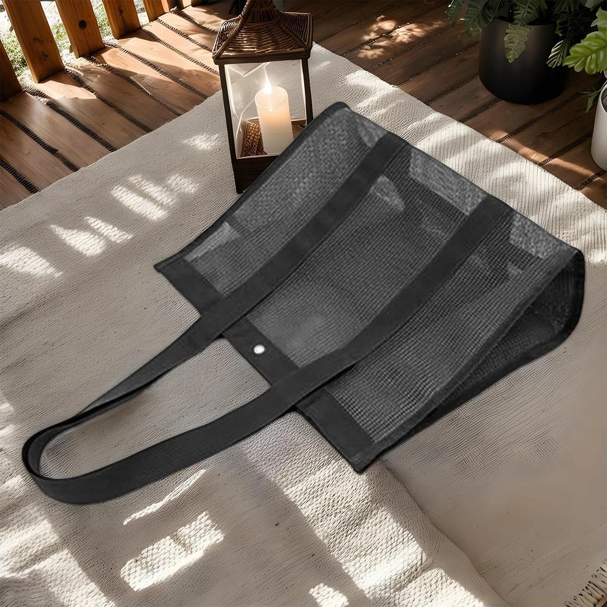 Generico Borsa Mesh Spiaggia,Borsa da Nuoto Grande Pieghevole in Rete - Sporte Riutilizzabili Per Alimentari Da Cucina Ideali Per Viaggi, Crociere, Resort, Picnic E Attività