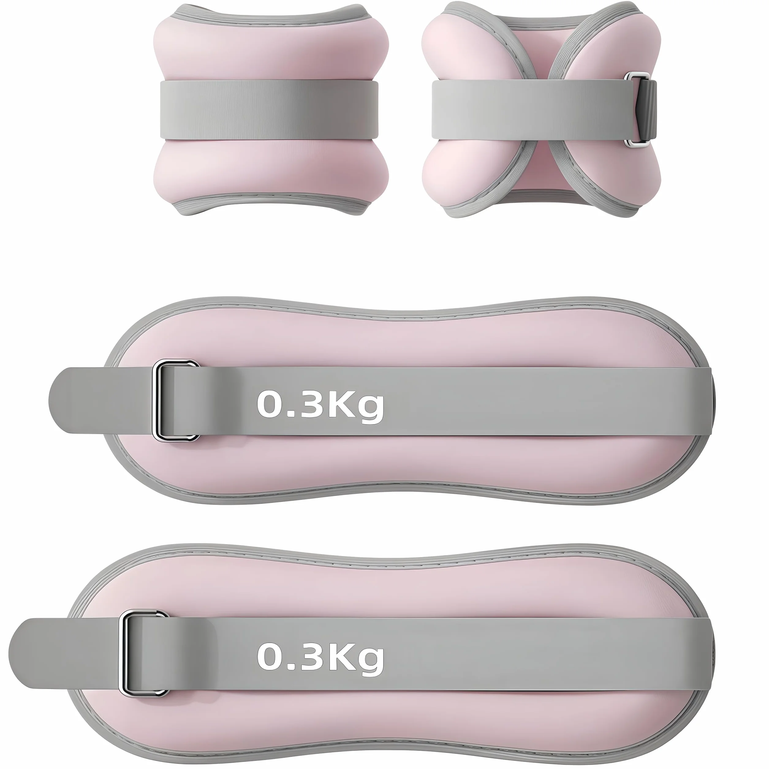 2 pezzi Pesi del polso Pesi alla Caviglia Braccialetto Peso Polso Pesi in Piede Pesi Pilates Pesi per Gambe e Braccia, Polso Pesi a Mano - Rosa