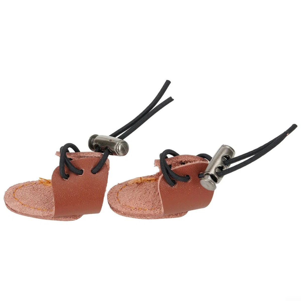 Anello per pollice in pelle bovina, protezione per tiro con l'arco, 2 pezzi (nero)