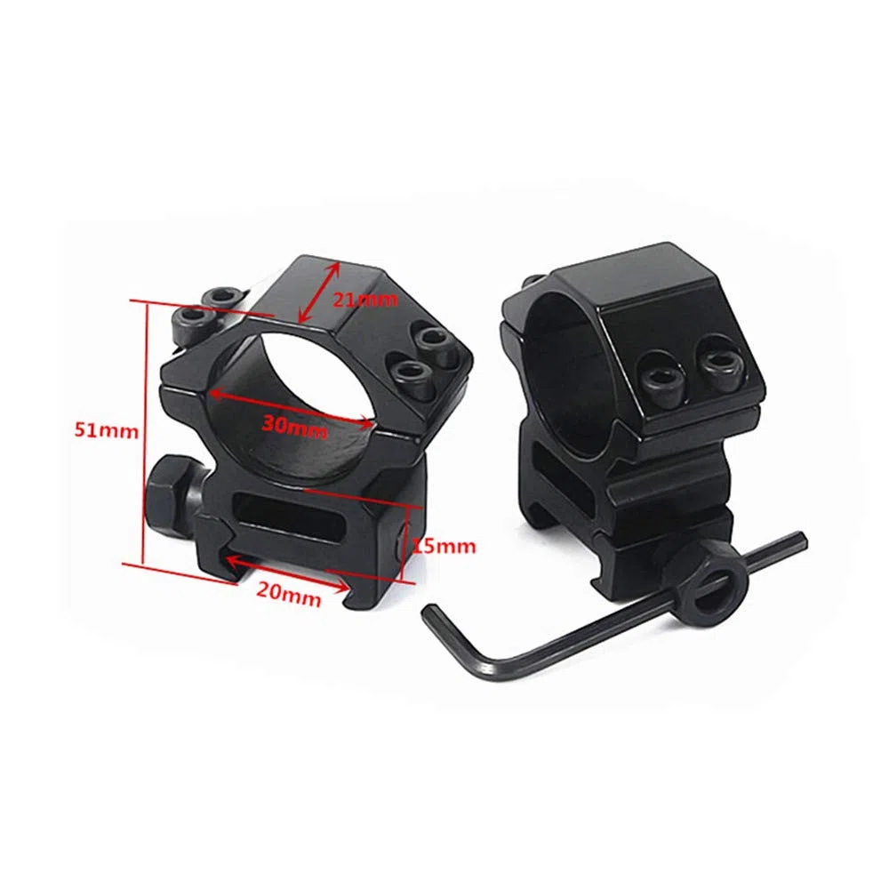 HWZ 1"/30mm Dovetail Scope Mount Rings Medium Profile for 11mm/20mm Dovetail Picatinny (2 Pieces)