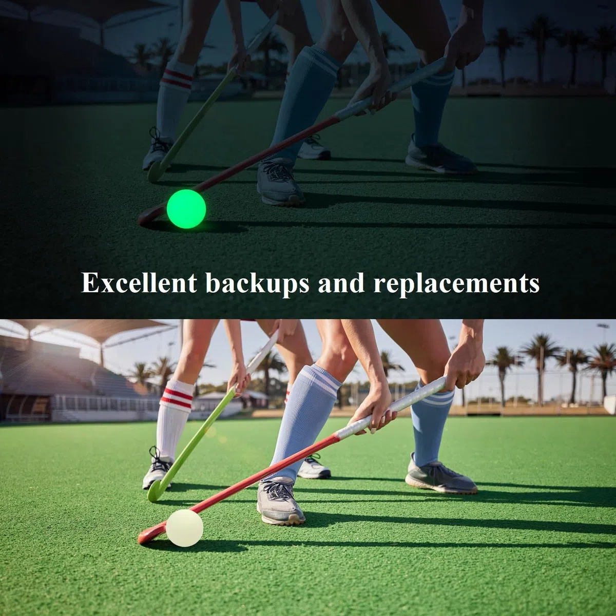 2 palle da hockey su ghiaccio che si illuminano al buio palle da hockey su ghiaccio palle sportive per hockey su ghiaccio incandescente per gioco di hockey su prato
