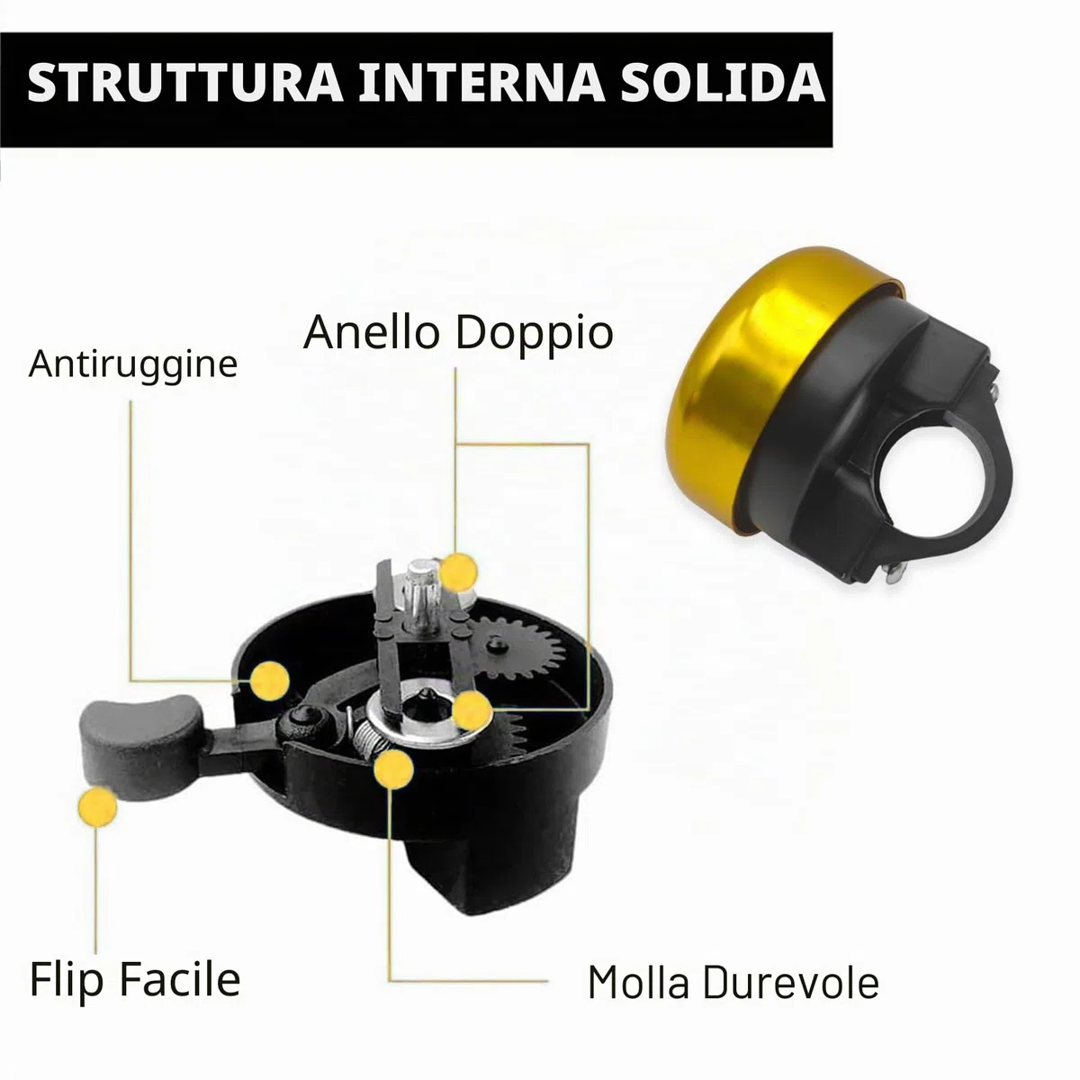 Campanello da bicicletta per bambini, 2 pezzi, per bicicletta, per bambini, campanello, per bicicletta, per bambini, per bambini