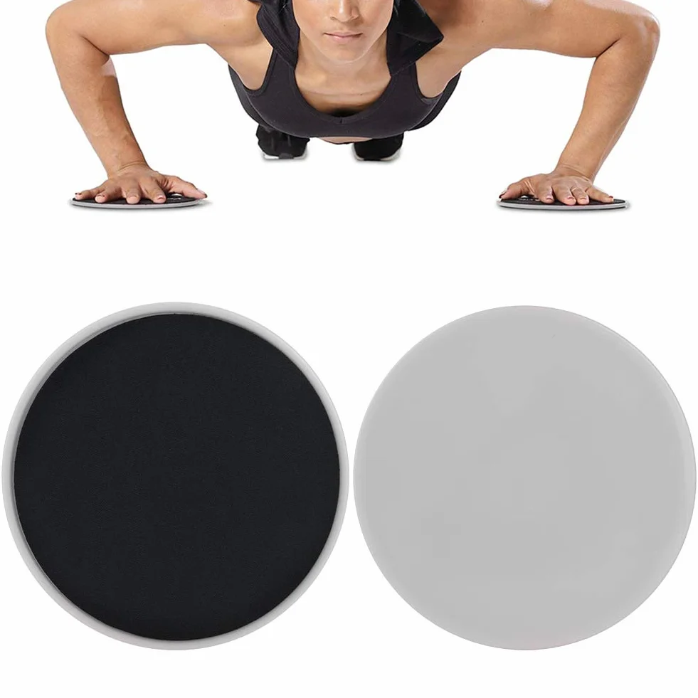 2 X Dischi Scorrevoli a Doppio Lato Core Slider, Dischi Scorrevoli per Fitness Slider per Esercizi Core in ABS Slider a Doppio Lato Core per Esercizi per Sport Allenamento (Grigio)