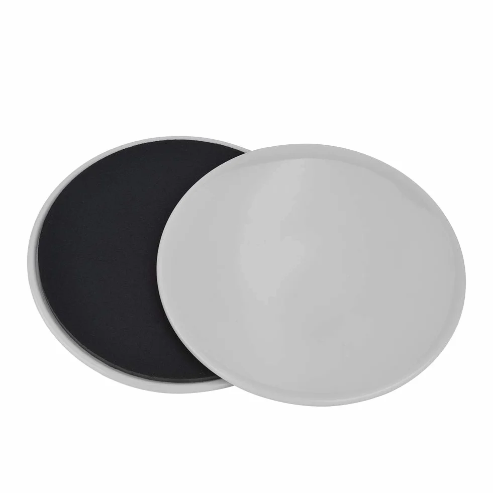 2 X Dischi Scorrevoli a Doppio Lato Core Slider, Dischi Scorrevoli per Fitness Slider per Esercizi Core in ABS Slider a Doppio Lato Core per Esercizi per Sport Allenamento (Grigio)
