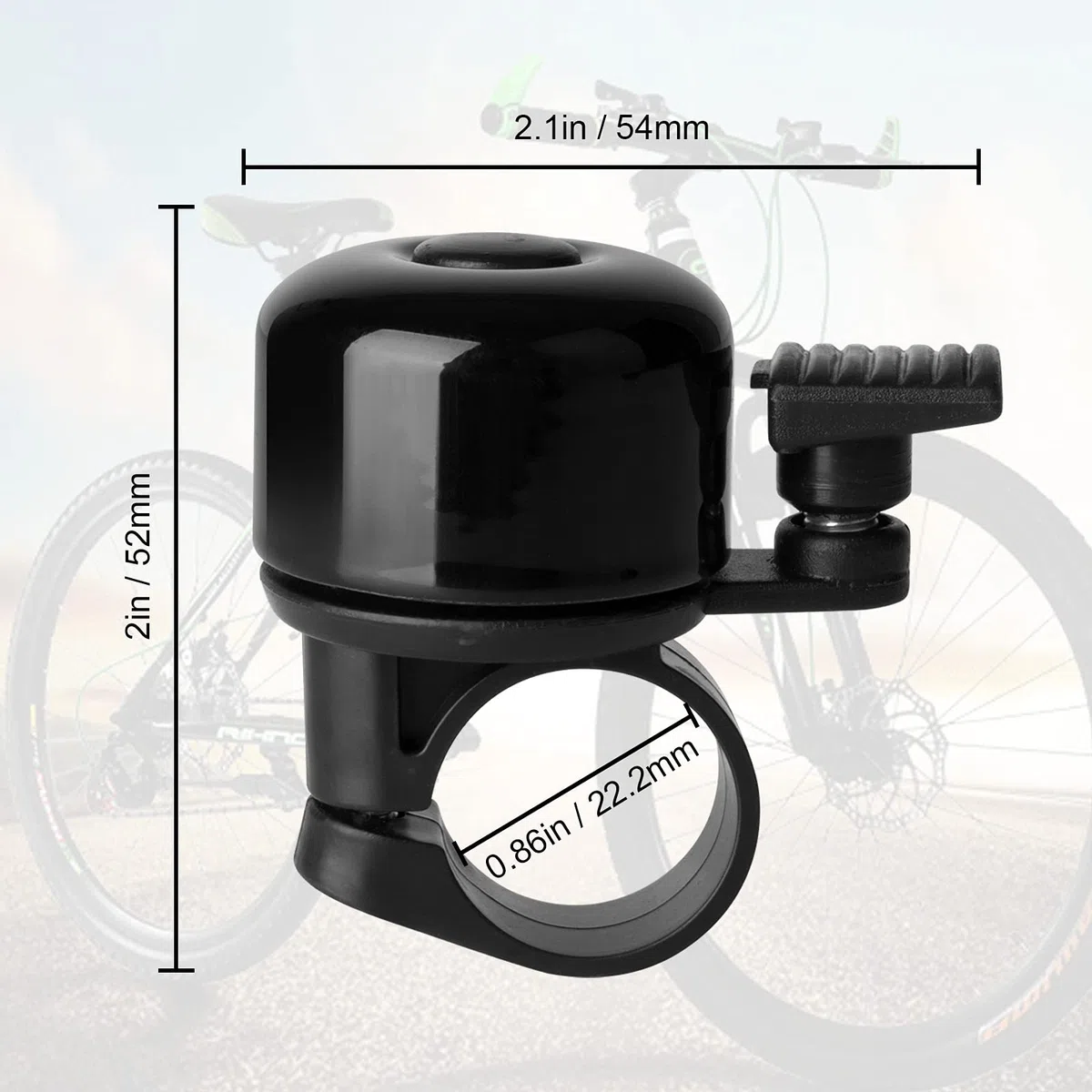 Campanello Bici Confezione da 2 con Suono Melodioso Classico Mini Campanello per Bicicletta per Bambini Adulti Clacson per Bici da Strada, Mountain Bike per Scooter, MTB, BMX