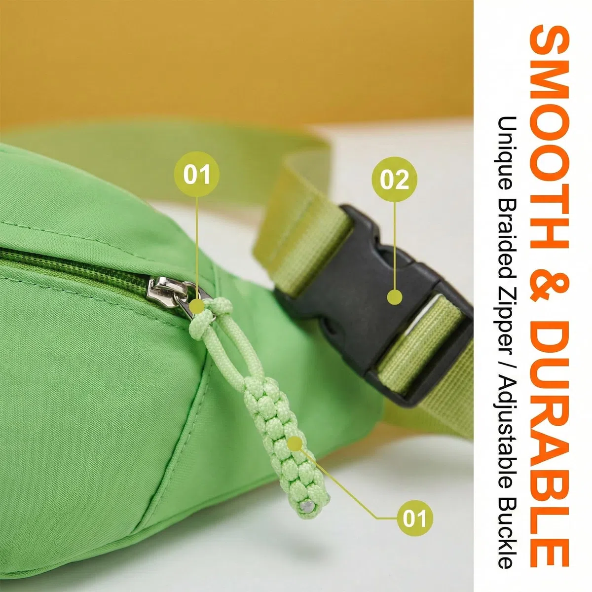 Marsupio Donna Tracolla - Marsupio da Donna con Tracolla Regolabile - Marsupio Alla Moda da Donna - Marsupio Sportivo da Tempo Libero Verde - Borsa a Tracolla per Donna e Uomo