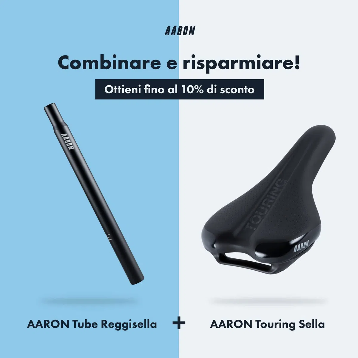 AARON Tubo reggisella con diametro di 27,2 o 25,4 mm, tubo sella in alluminio con lunghezza di 350 mm, reggisella per bici da città, bici da trekking e bici da turismo con scala in nero