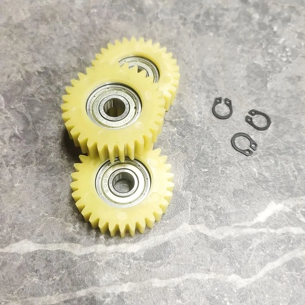 ReachMall 30T Nylon Gear 40mmx12mm ad alta resistenza basso attrito per bici elettrica scooter motore sistema di trasmissione di potenza giallo confezione da 3