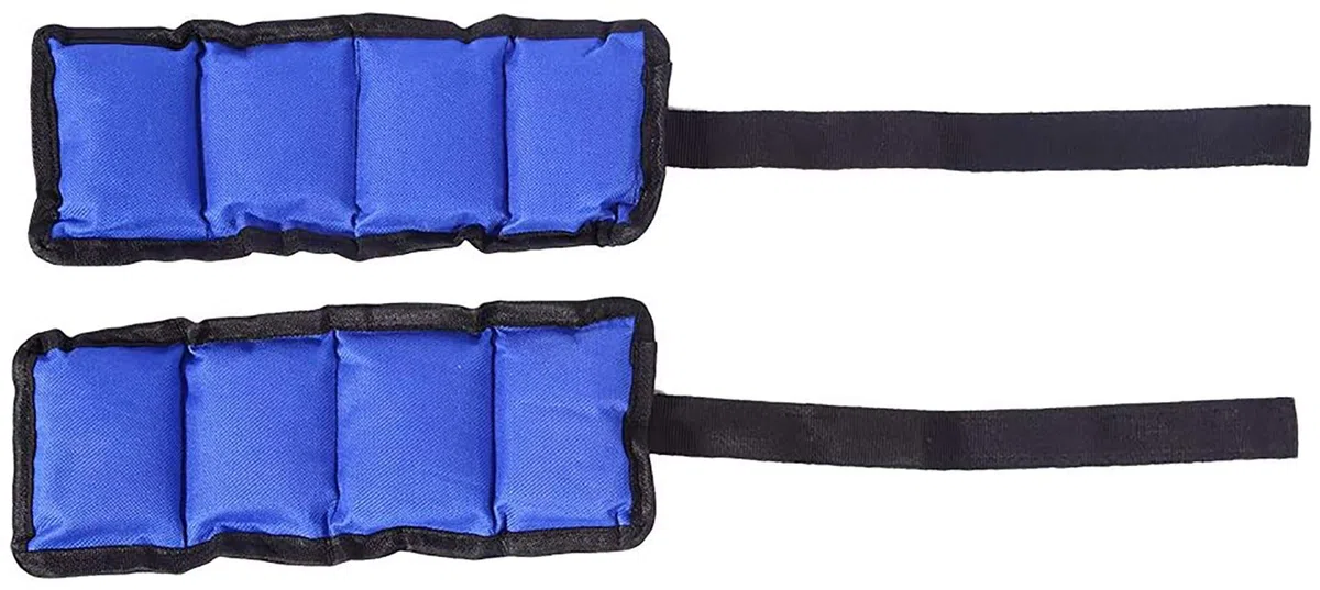 Lupex Shop Coppia di Pesi per Caviglie e Polsi da 0,5 a 6kg, Sacchetto di Sabbia, Regolabili con Strappo, per Allenamento Palestra, Running, Fitness