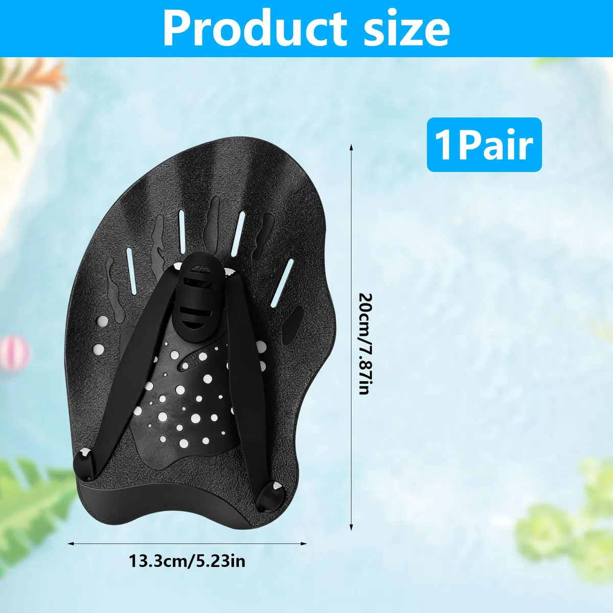 1 PaioPalette Nuoto Piscina, Pinne Nuoto Piscina, Palette per il Nuotos, Palette per Nuotatori, Dispositivo di Allenamento Accessori