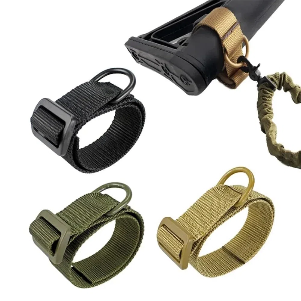 ACEXIER Airsoft Militare Tattico ButtStock Sling Adapter Fucile Stock Gun Strap Gun Rope Strapping Belt Accessori di Caccia