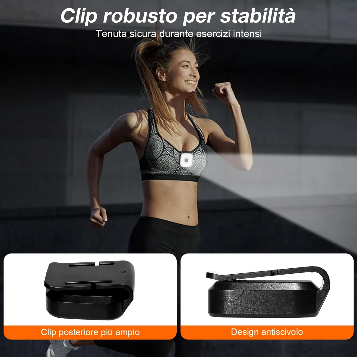 2 lampade LED con clip, clip USB con luce intermittente per jogging, lampada con clip USB ricaricabile per esterni, luce per jogging con 4 modalità di illuminazione, adatta per jogging