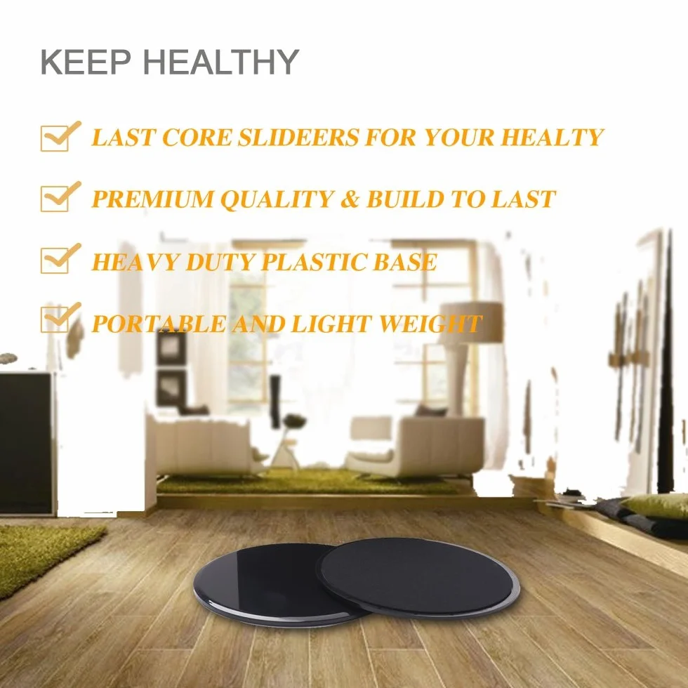 Core Sliders Fitness, Dual Sided Gliding Discs Gliders Uso su Moquette o Pavimenti in Legno per Allenamento Addominali, Yoga, Pilates, Crossfit, Palestra e Casa - Tutte Le Superfici Esercizio