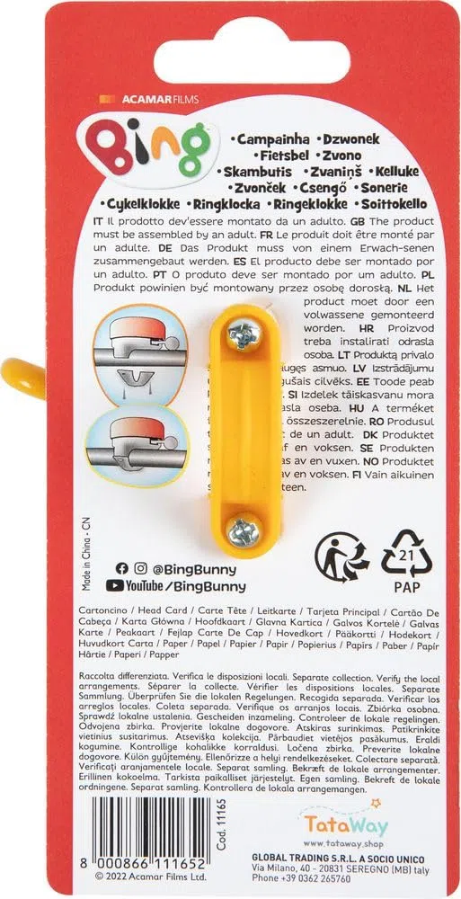 Campanello Bici - Campanello Bici Modello Squeezy Bambino Batman Uomo Pipistrello DC Comics Supereroe Giallo Nero Bambino