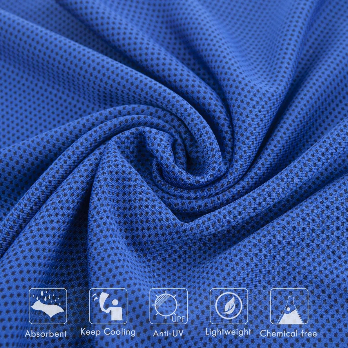 4 Pezzi Asciugamano Raffreddamento, 100 X 30CM Asciugamano Rinfrescante Sportivo, Asciugamani Golf, Asciugamani Microfibra, Cooling Towel, Adatto per Fitness, Sport, Yoga E Viaggi (A)