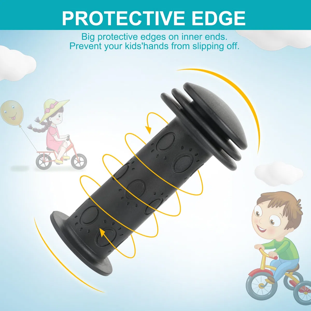 manopole bici bambino,1 Paio 22mm piccola bicicletta, protezione manubrio bici,Antiscivolo Gomma Morbida Bambini Accessori Bicicletta, Lungo 105mm per Scooter, Triciclo,Bambini Corsa Bicicletta