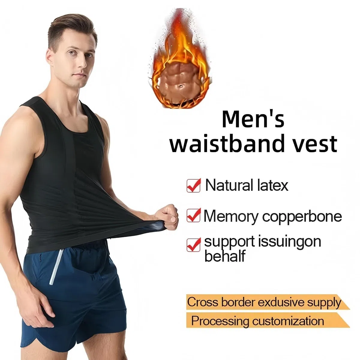 Canotta da uomo dimagrante Sauna T Shirt dimagrante Pancia piatta Tuta Body Shaper Fitness Sport